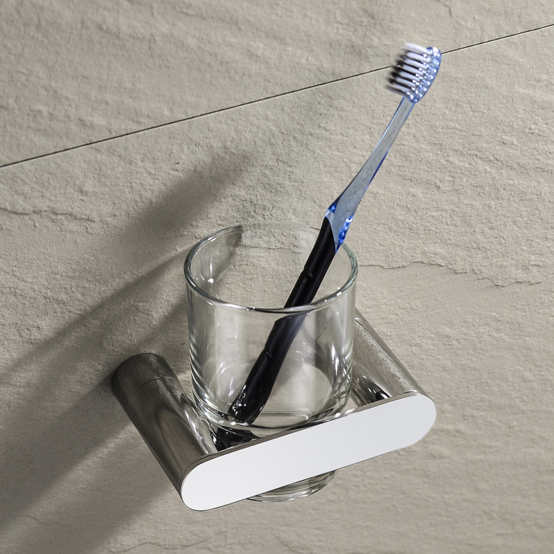 Ovalt badeværelsestilbehør vægmonteret håndklædering håndklædeholder køkken hardware papirholder toiletbørsteholder håndklædering: Tandbørsteholder