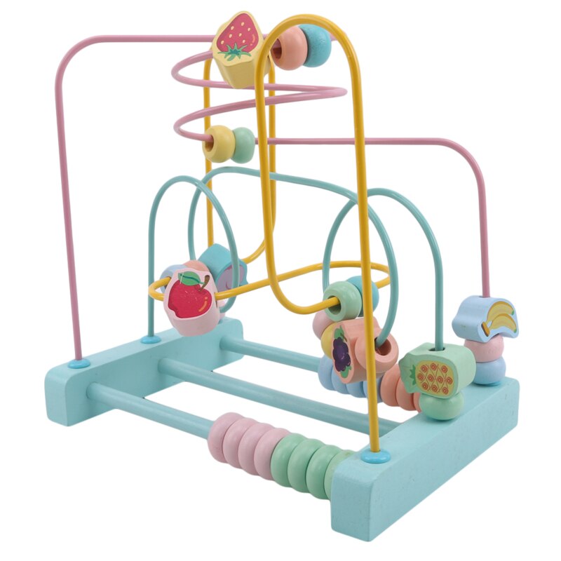 Niemowlę maluszek mały wczesna edukacja kolorowe zabawki 2020 nowy drewniany koralik labirynt zabawki dzieci koło koralik podstawka labirynt