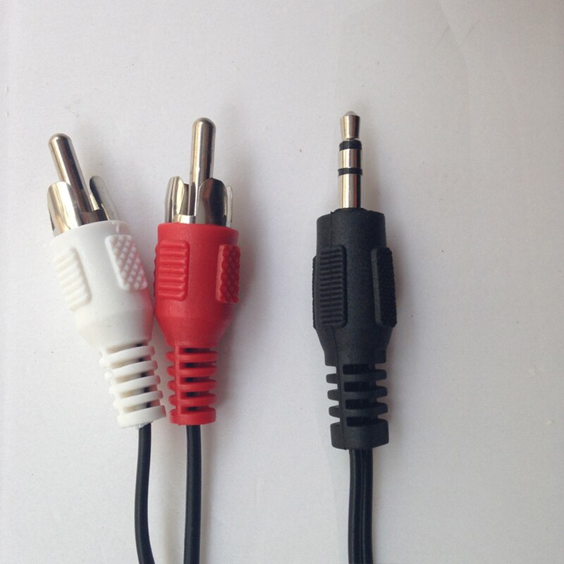 1m 3,5mm Jack Aux a 2 RCA Cable de Audio y vídeo estéreo Y Cable divisor AV adaptador 2RCA Cable para PC DVD TV VCR altavoces cámara