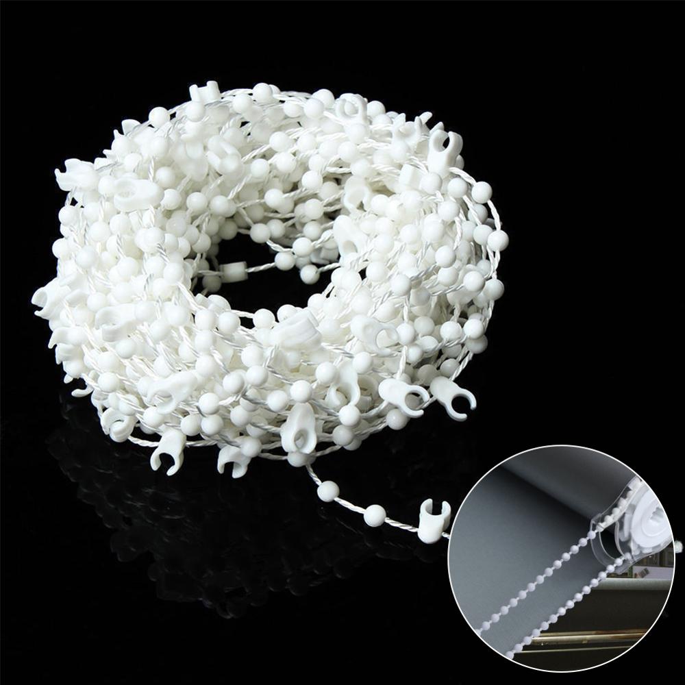 10M Blinds Bead Chain Shade Blind Beaded Chain Cord for Household Shade Window Curtain White Plastic Roller Blind Chain Repair