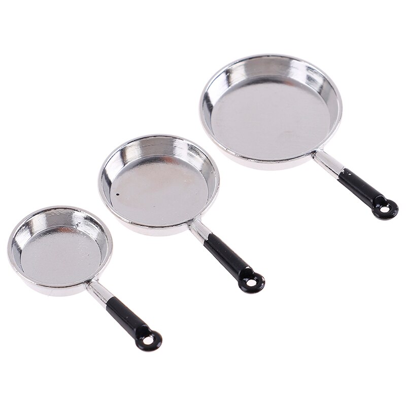 3 pz/impostato 1/12 Bilancia Vintage ▾ Casa Delle Bambole in Miniatura in Metallo Padella Frittura Padelle da cucina Pentola Pentolame E Utensili per Cucinare Cucina Accessorio di Alta Qualità: 1
