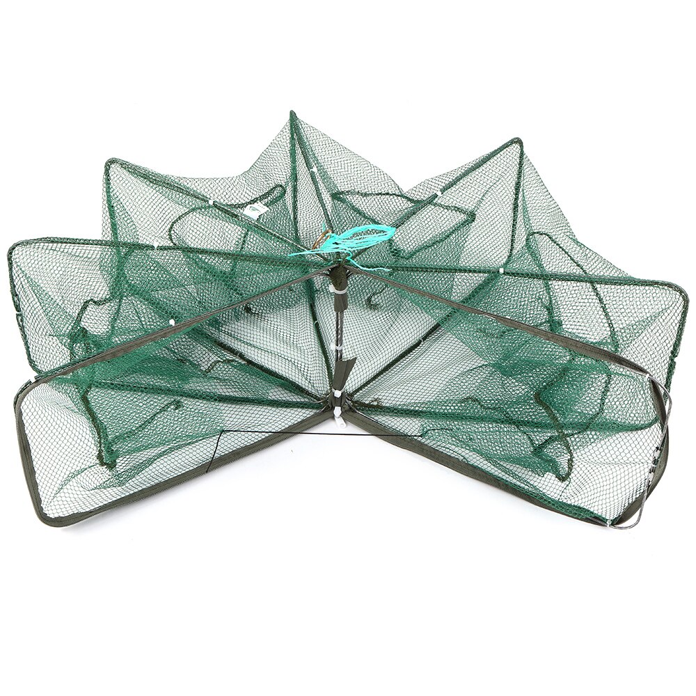Filet de pêche pliable hexagone 6 trous filet de pêche piège à écrevisses piège à crabe méné appâts filet à mailles pour la pêche à la carpe