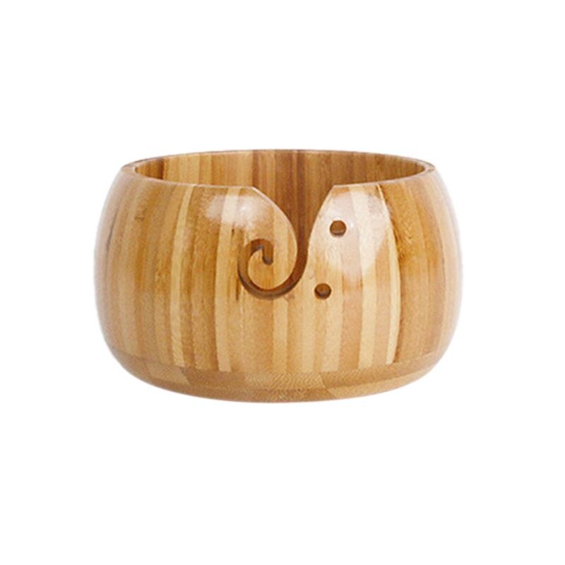 Drewniana miska z przędzy na ręcznie robioną włóczkę przędza robić szydełkowania uchwyt robić przechowywania zatrzymać walcowanie