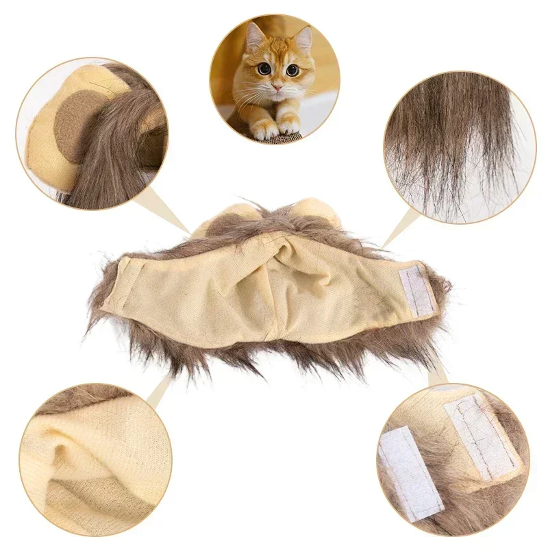 Kat kostuum schattige leeuw manen kat pruik hoed cosplay kleding cap aankleden puppy kitten halloween kerstfeest decoratie benodigdheden