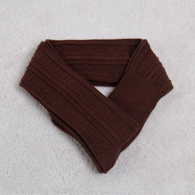 Gebreide overknee sokken dames herfst winter warme lange kousen effen kleur zwart grijs koffie kleur sokken: Koffie