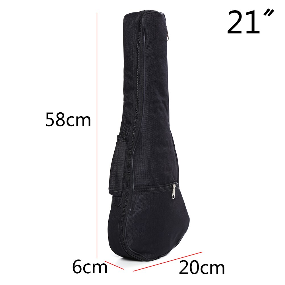 Czarny 21 "pokrowiec na gitarę regulowane ramiączka gitara torby robić noszenia miękkie etui nylon Oksford ukulele wodoodporny pokrowiec na gitarę torba koncertowa