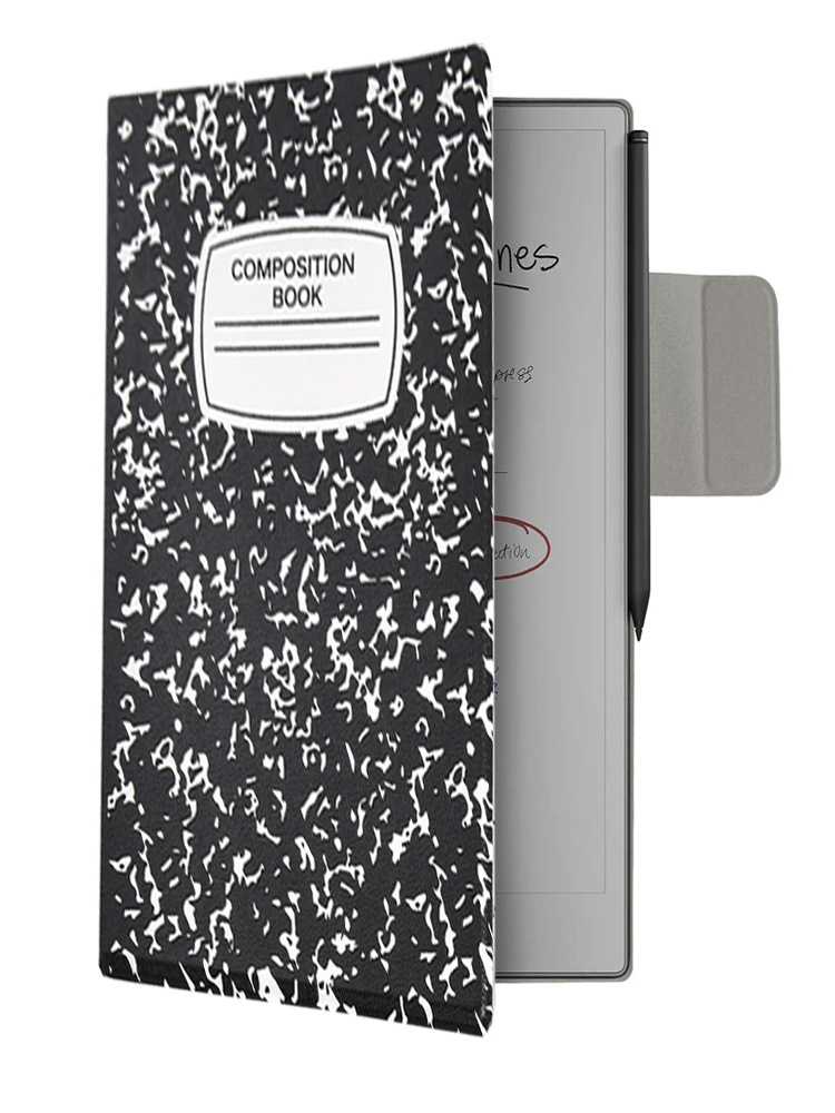 Etui til remarkable paper pro move 7.3 " magnetisk fastgørelse slim book folio beskyttelsesomslag med penlås automatisk dvale/vågn: Sølv
