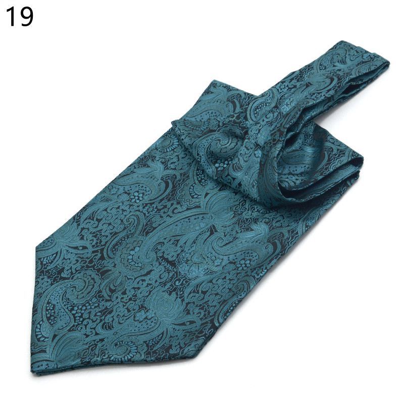 Mannen Vintage Polka Dot Wedding Formele Das Ascot Zelf Britse Stijl Gentleman Polyester Zijde Paisley Das Pak Bruiloft: 19