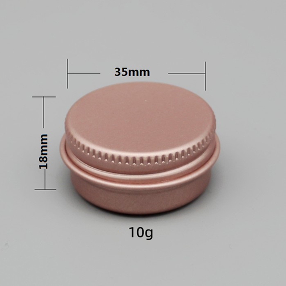 5/10/15/20/30/50/60g Rose Gold Round Empty Aluminum Box Lids Silvery Tin Cans Round Metal Box Empty Ceam Jar Cosmetic Containers: Glass / light green