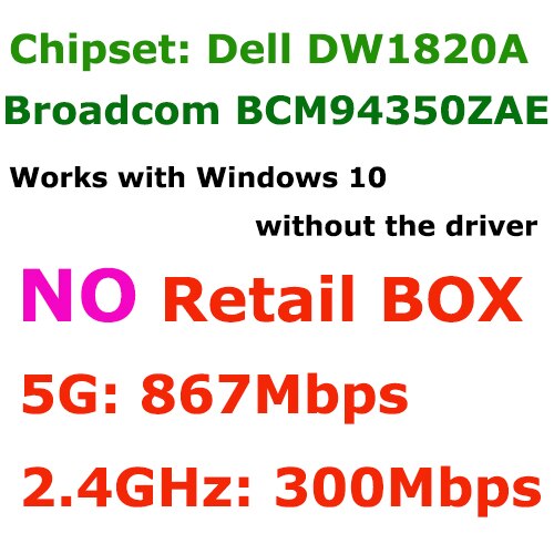 Wtxup qualcomm atheros nfa 344 802.11ac 1200 mbps pci express pöytäkoneen wifi-sovitin langaton pci express -sovitin bluetooth 4.1:lla: Dw1820a ei laatikkoa