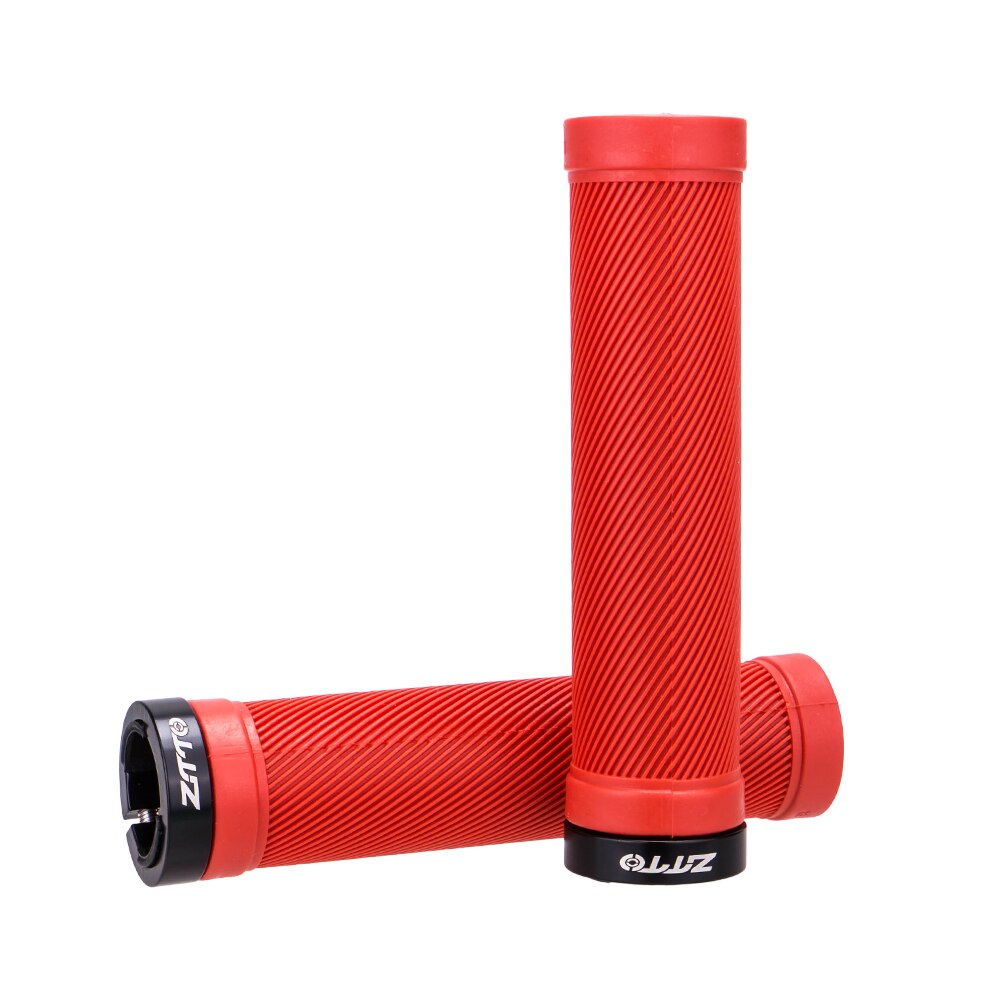 Ztto 1 Paar Mtb Mountainbike Grips Fixed Gear Lock-On Anti-Slip Stuur Grips Shock-Proof rubber Fiets Road Fiets Onderdelen: AG40 Red