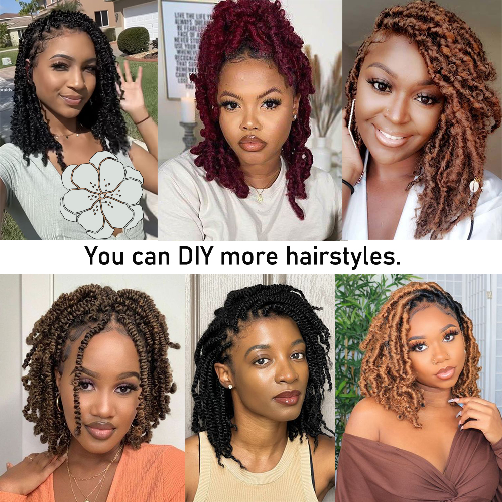 1/3/6 paquetes de cabello trenzado Afro elástico preseparado de 12 pulgadas pelo trenzado sintético Marley Twist para mujeres negras