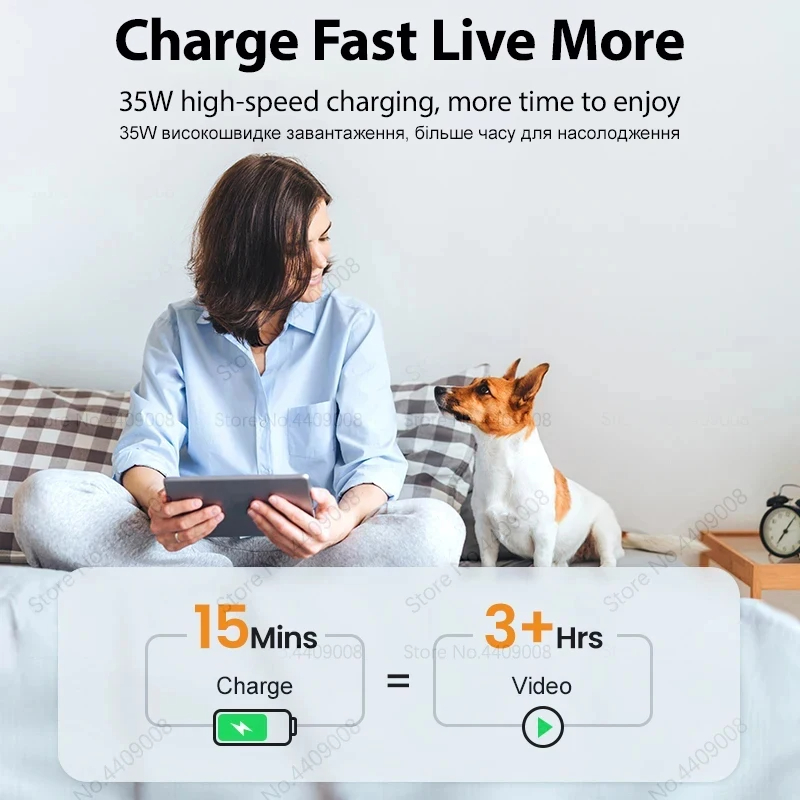 35W PD USB C Charger Fast Charging For Apple iPhone 15 14 13 12 11 16 Pro Max Plus Fast Charger Type C Phone Cable Accessories