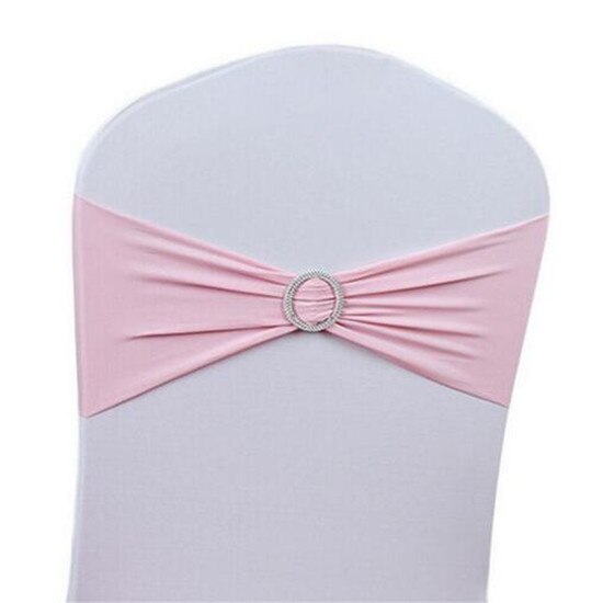 Couverture élastique avec nœuds papillon décoratifs | Boucle de dos, nœuds papillon, décoration de dos de chaise, article nœud pour fêtes de mariage,: Pink1