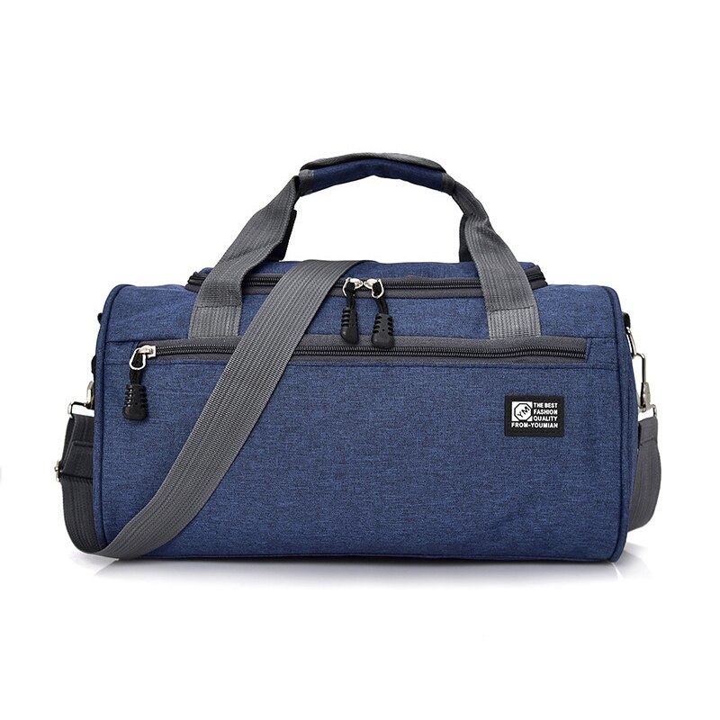 Markroyal Nylon Reistas Mannen Casual Schouder Cilinder Sporttas Bagage Tas Outdoor Duffel Weekend Dropshopping: Blue