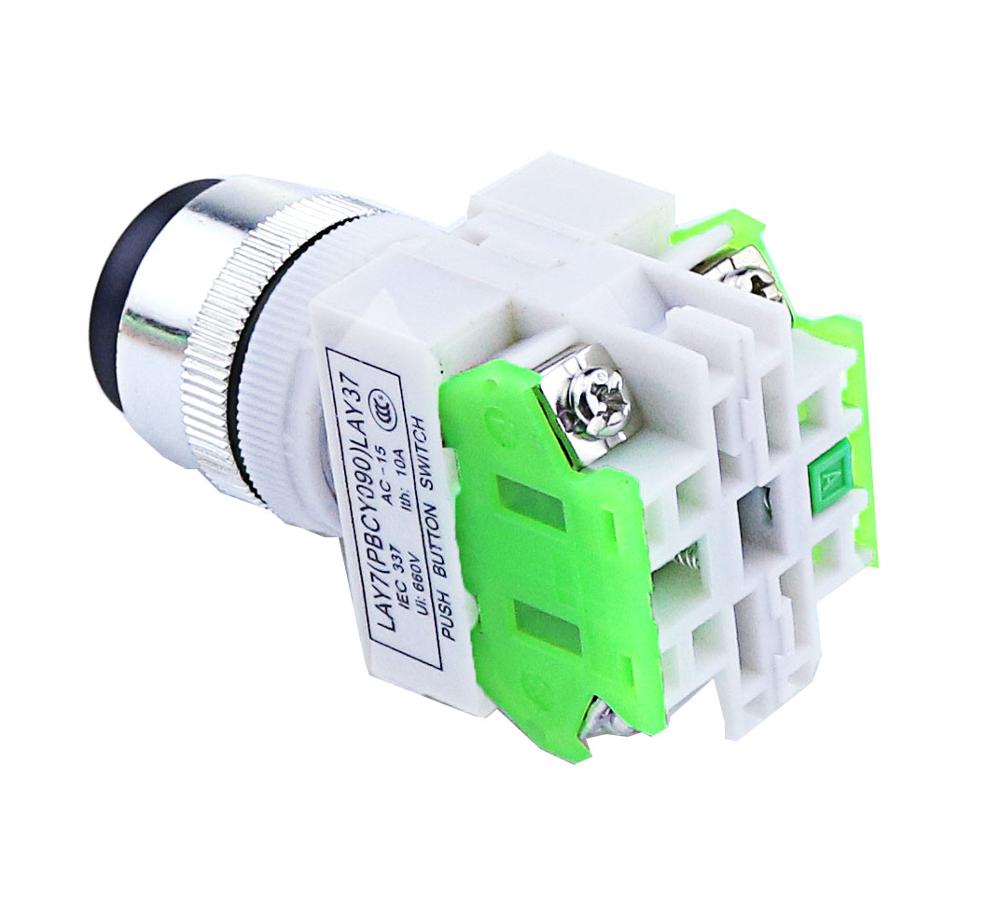 LAY37 AC 380V 10A DPST 2 Position 3 Position Rotary Selector Key Lock Switch 2no LAY7