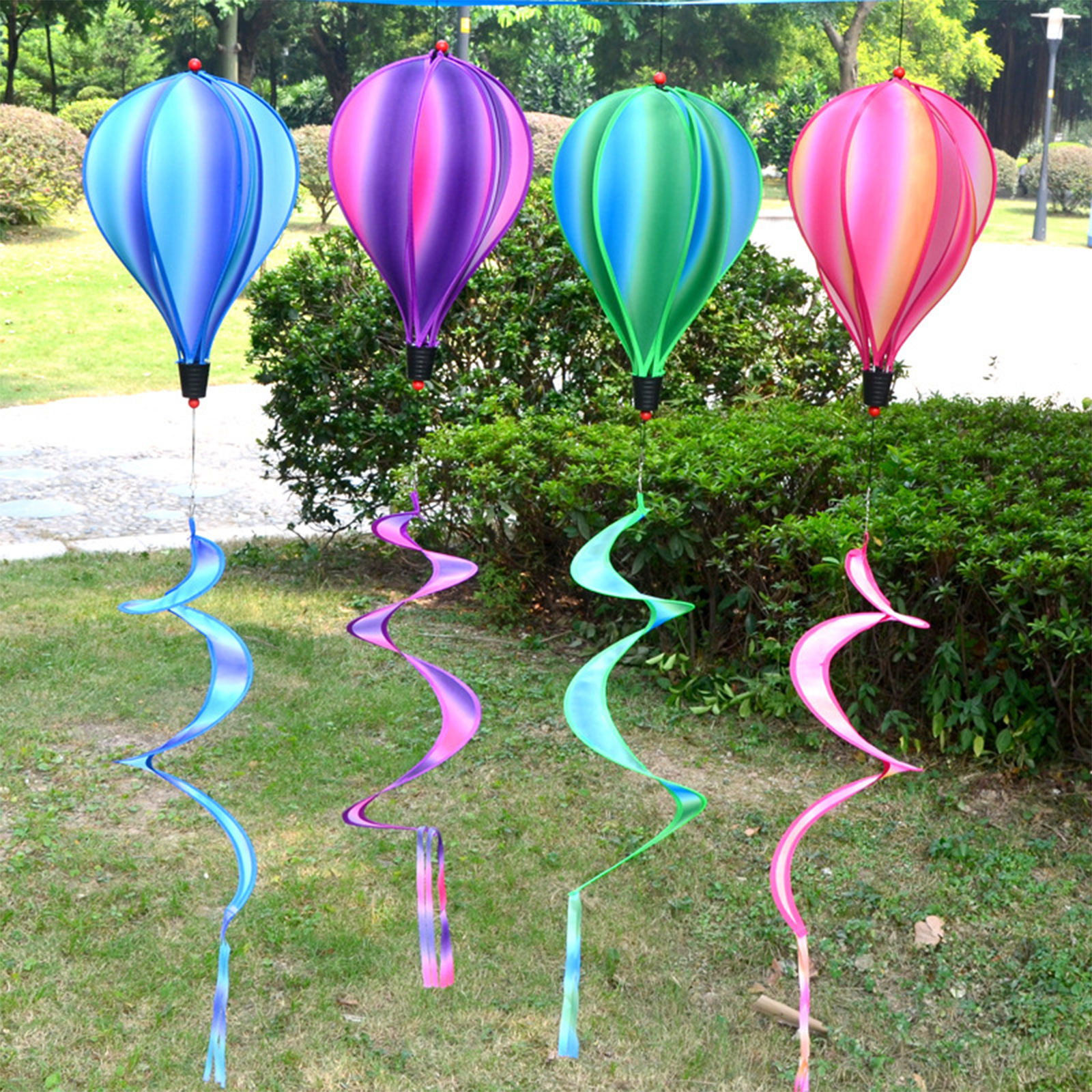 Luchtballon Windspinner - Regenboog Hangende Twister - Vogelafweer - PVC Tuindecoratie
