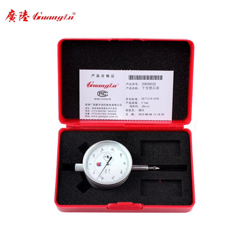 Guanglu marca 1mm Precisione comporre indicatore 0-1mm 0.001mm quadrante indicatore micron