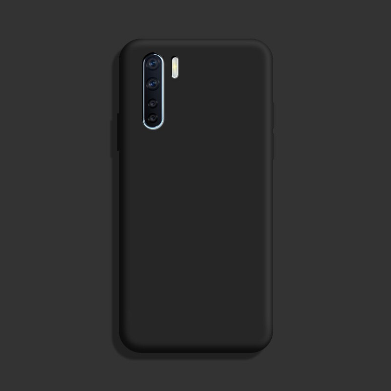 Voor Oppo A91 Case Pure Kleur Siliconen Case Macaron Kleuren Candy Tint Soft Tpu Eenvoudige Zwarte Behuizing Telefoon Back Cover: A0