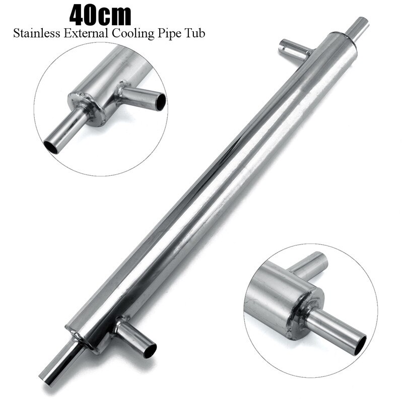 Brew Cooler for Distiller Condenser 304 Stainless External Cooling Pipe Tube for Home Brewery Vodka Whisky Wine Maker