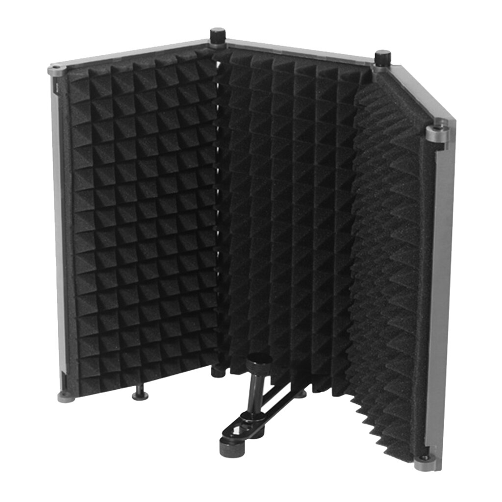 3 Panel / 5 Panel Foldable Microphone Isolation for Recording Absorber Foam Panel Microphone Accessory: 3 Panel