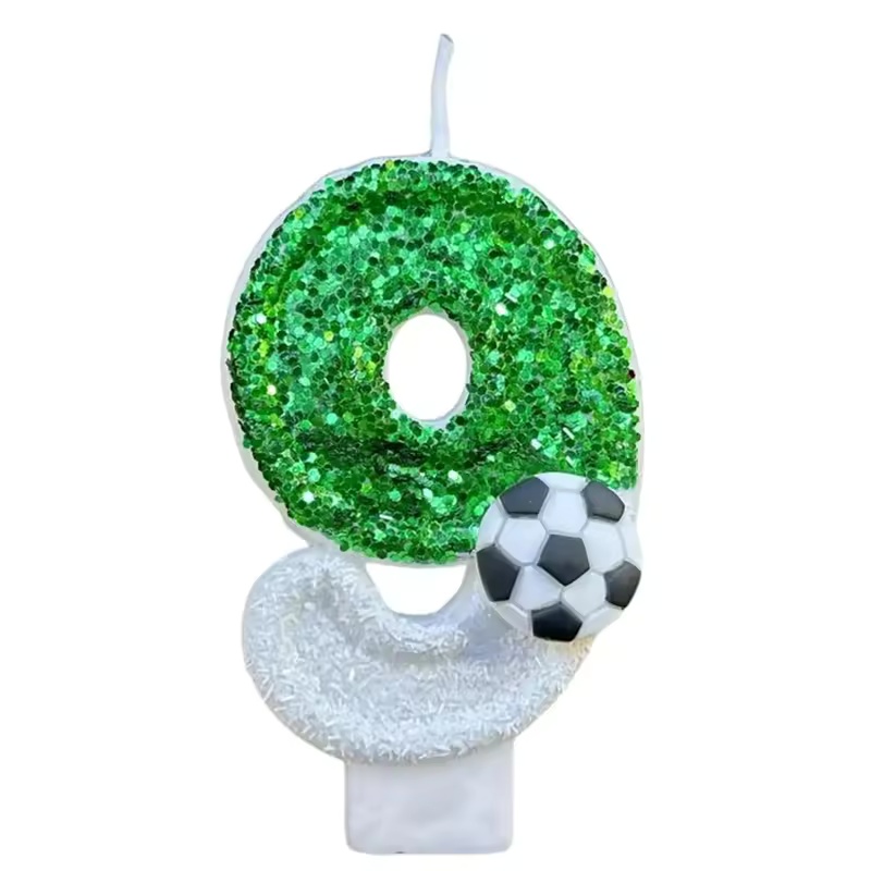 0-9 nummer verjaardagskaarsen originele twee kleuren geleidelijke verandering voetbalstijl verjaardagstaart digitale feestkaarsen decoratie: plum