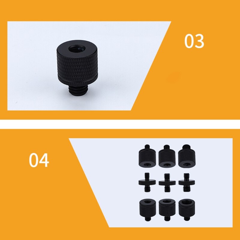 2Pcs DSLR Camera Screws 1/4 to M4 M5 M6 M8 M10 M12 Conversion Screw Standard 1/4 Mount Adapter Screw for Projector Tripod