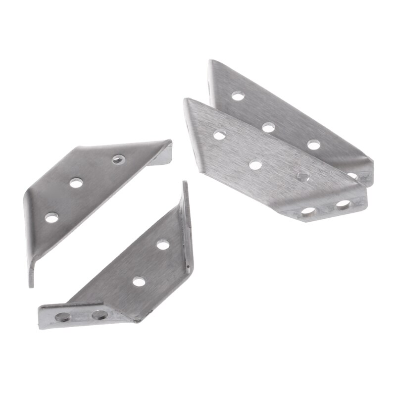 4 piezas pequeñas de apoyo de acero inoxidable ángulo recto código soporte fijo esquina Brace