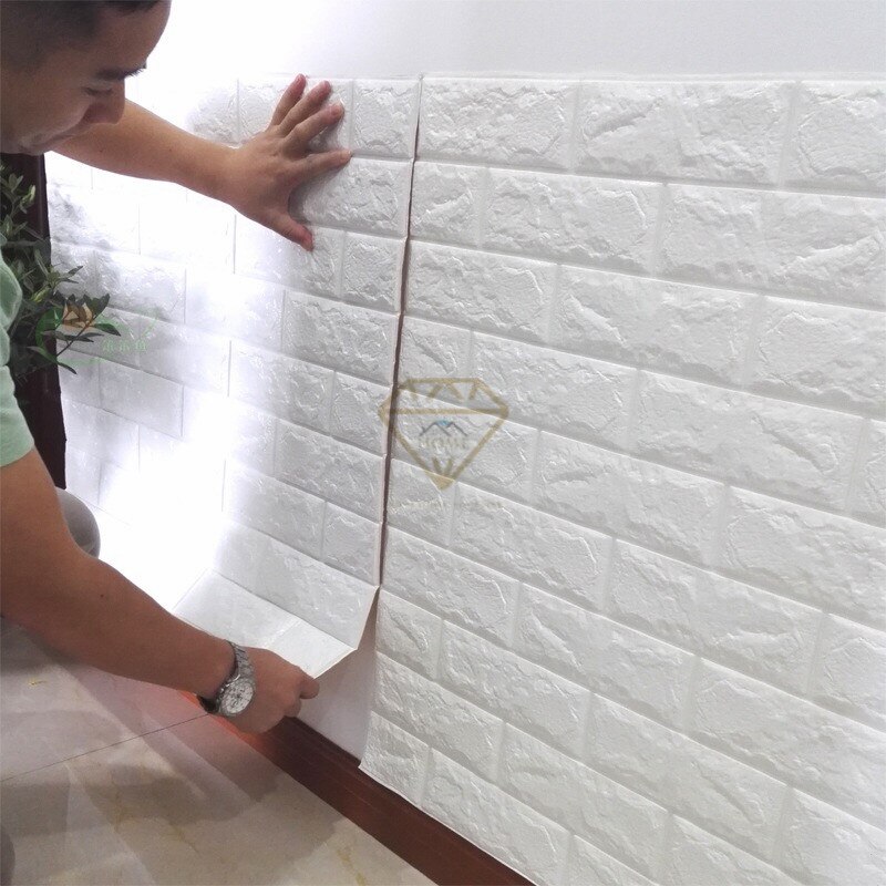 Pegatinas de espuma 3D para pared, de ladrillo, autoadhesivos impermeables para decoración del hogar, habitación de niños, sala de estar