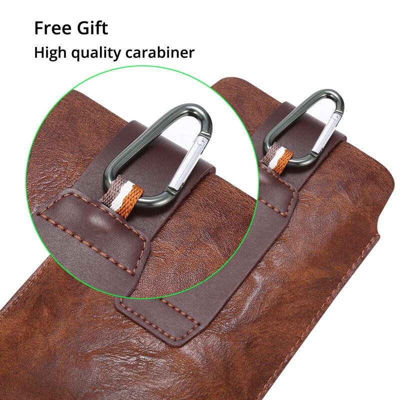 Chezvous telefone saco cinto clipe caso para iphone11 11pro x xr xs max 8 7 6 mais magro bolsa de couro dupla 4.7-6.4 com suporte de cartão