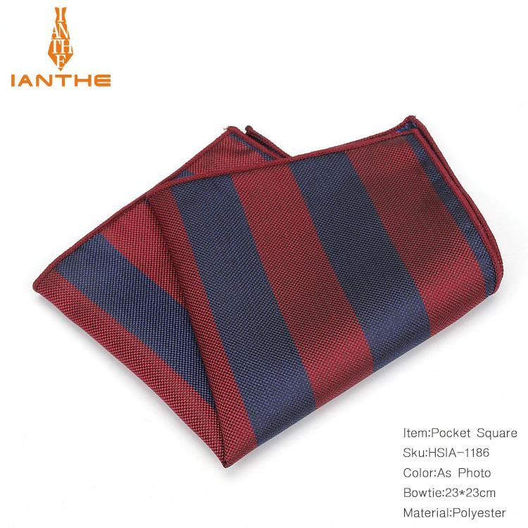 Mouchoir de luxe pour hommes | Motif Floral, rayures à pois, Polyester Hankies homme Business, poche carrée poitrine serviette, poche carrée: IA1186