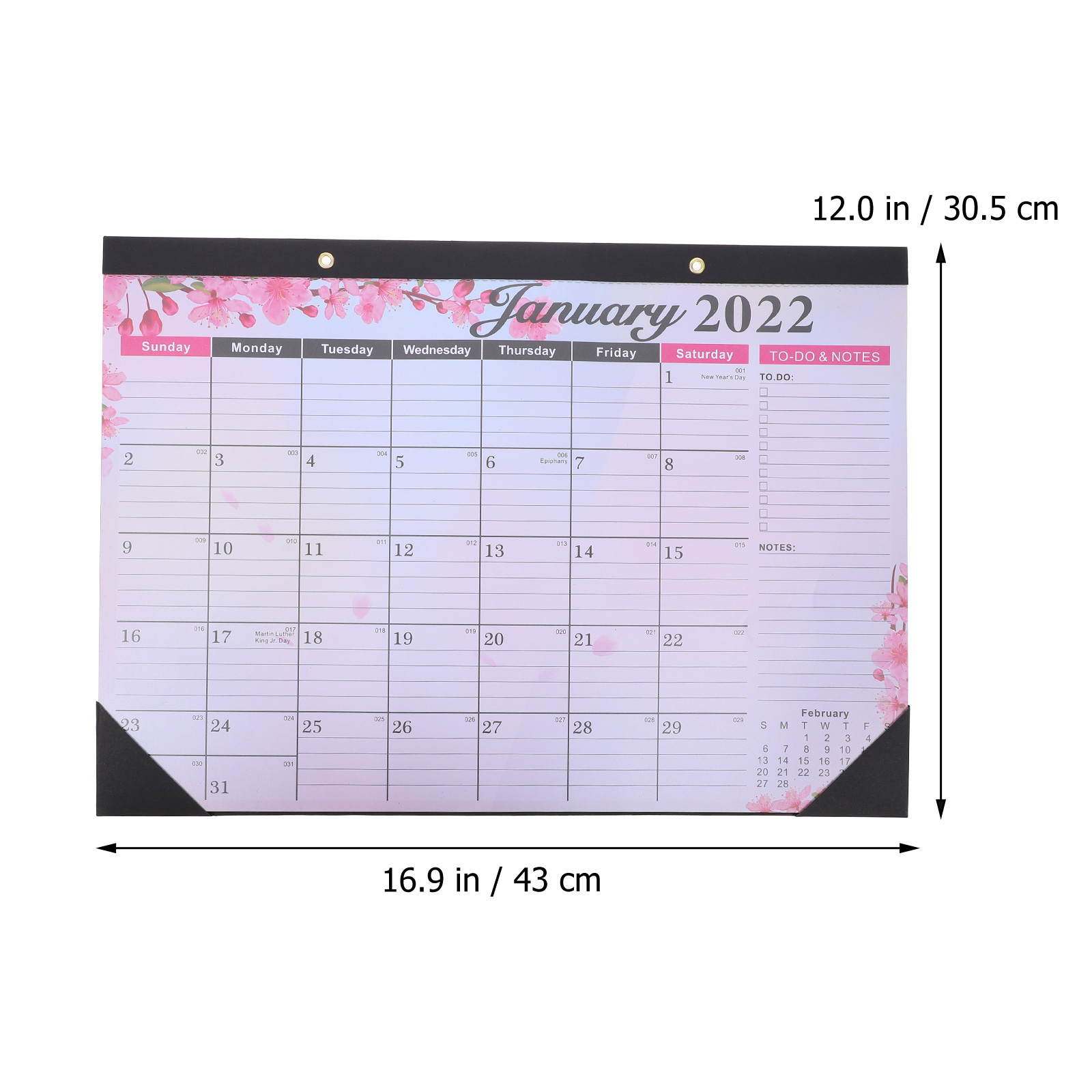 January 2022 - June 2023 Wall Calendar Notepad Hanging Calendar Monthly Desk Calendar