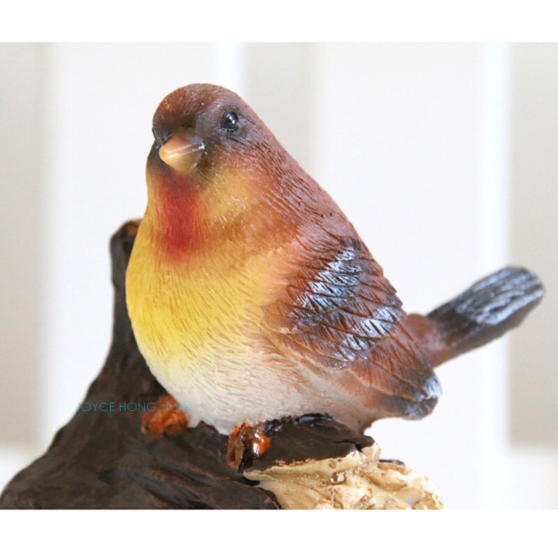 Resin Singing & Chirping Birds With Authentic Bird Sound Battery Operated Birds Toys Decor Decoration Birds: C