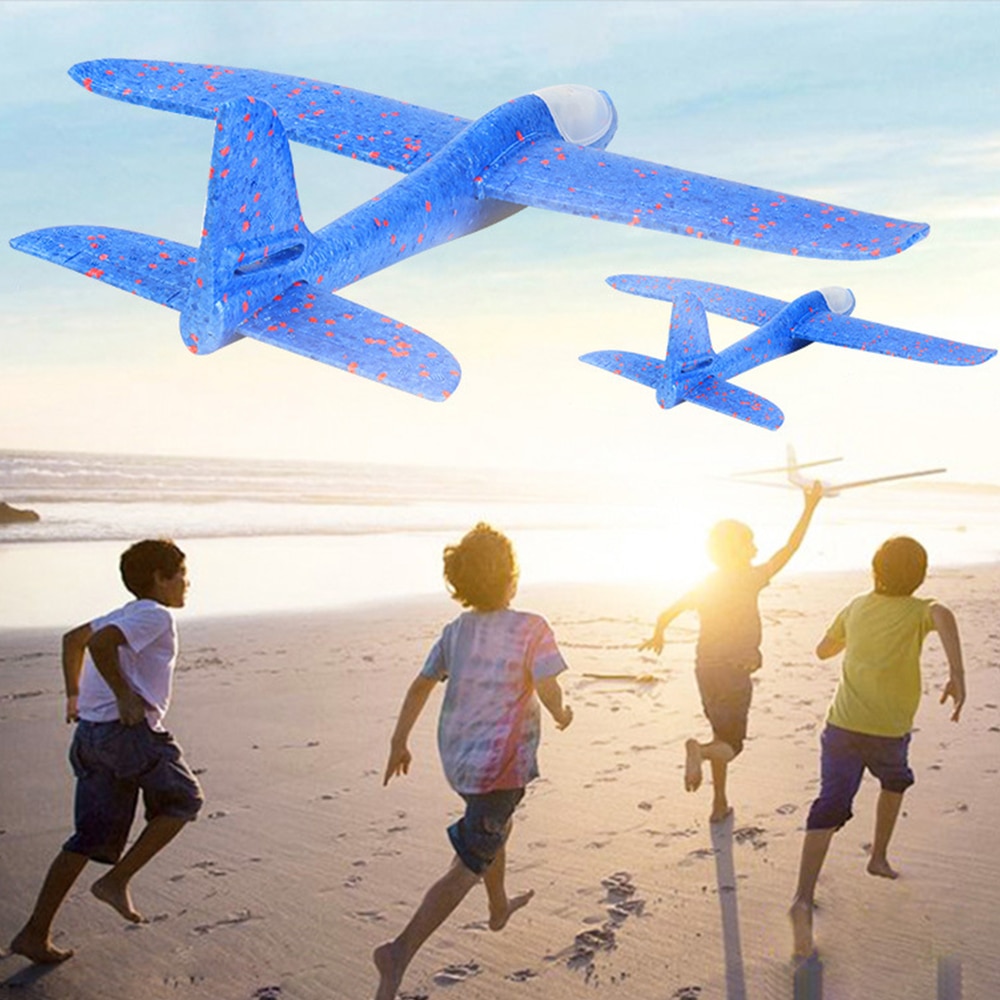 48 CM DIY Hand Throw Airplane EPP Foam Launch fly Glider Planes Model Aircraft Outdoor Fun Toys for Children Plane Toys Game