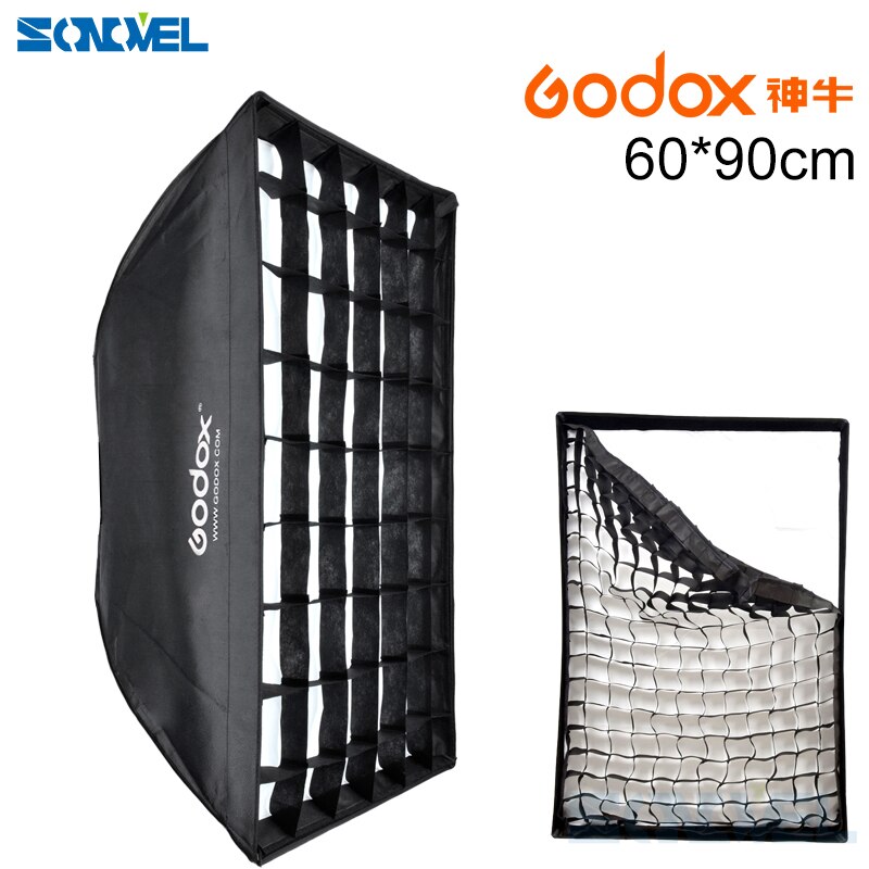Godox 60X90Cm/60*90Cm 24 "* 35" Draagbare Vierkante Honingraat Grid Paraplu foto Softbox Reflector Voor Flash Speedlite
