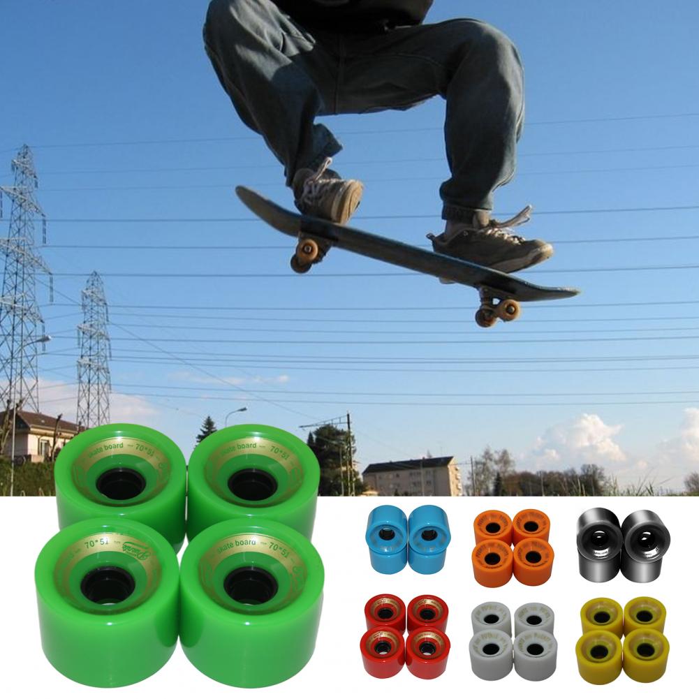 Ruote da Skateboard ruote da tavola in poliuretano Cruiser colore brillante antiruggine pratiche ruote da Skate di buona tenacità