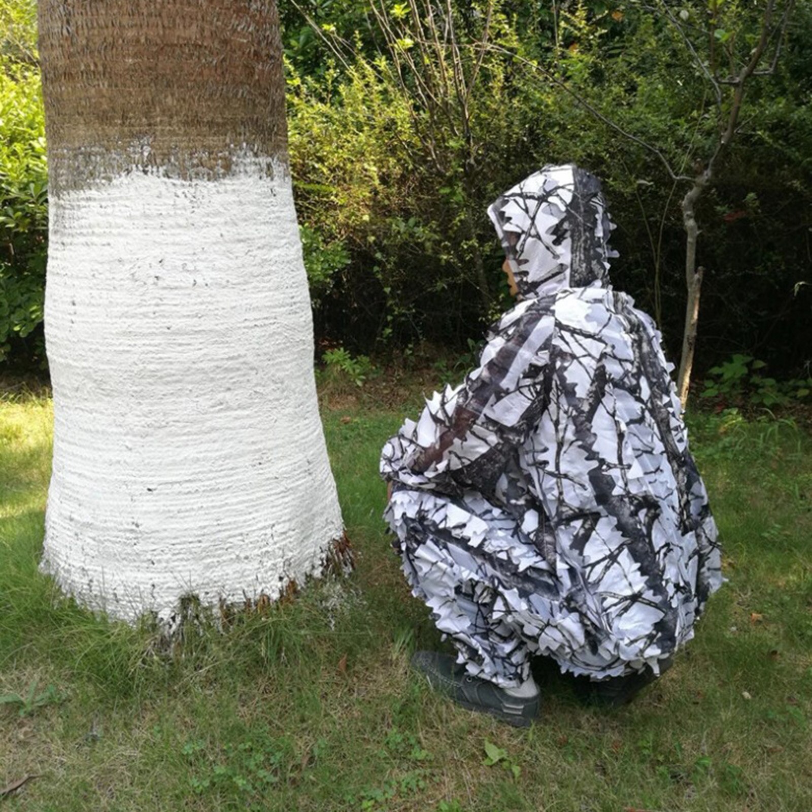 Ghillie Suit Set 3D Lifelike Leafy Cloth Snow Wild Woodland Camouflage Clothing