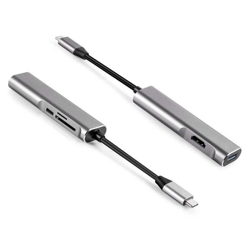 5 En 1 USB C HUB tipo-c a HDMI + PD + lector de tarjetas + USB3.0 estación de acoplamiento USB C HDMI 3,1 para Samsung Galaxy S10/S9