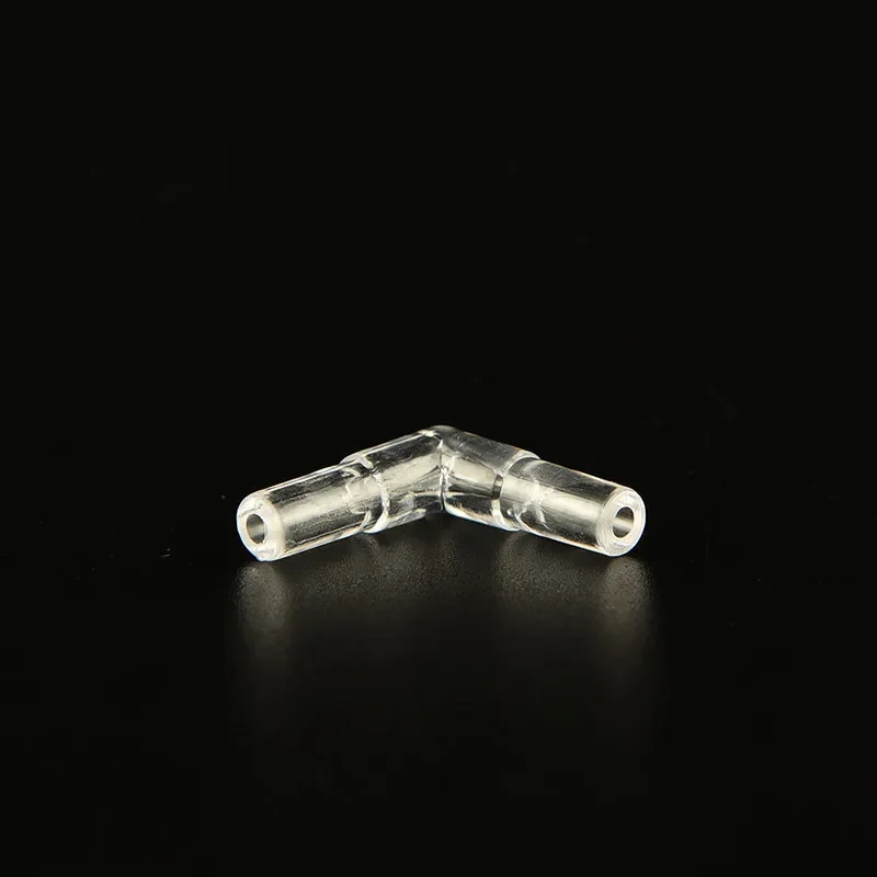 Conector de codo transparente de 10X 4mm, conector de tubo de línea de aire de acuario de plástico para pecera, accesorios profesionales geniales