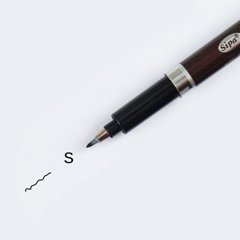 1 X Chinese Calligraphic Pen Drawing Art Pen Calligraphy Brush Pen for Signature Material Stationery School Supplies: S