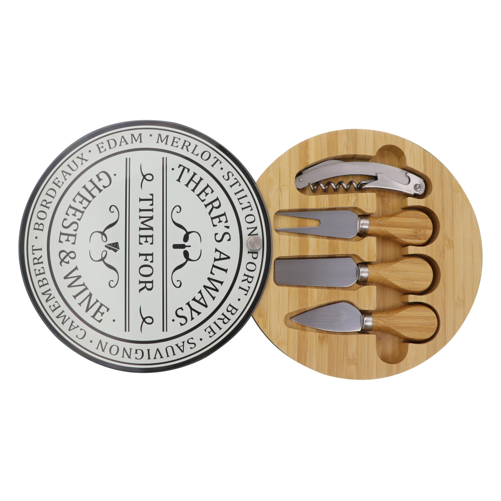 Jaswehome 5 st bambu glas ostbräda set ostknivar bambu ostskiva ost och vin verktyg set
