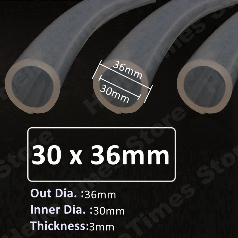 1 Meter Food Grade Siliconen Tube 20 ~ 50Mm Clear Transparant Siliconen Slang Flexibele Rubberen Slang Hittebestendige Drinken waterleiding: 30 x 36mm
