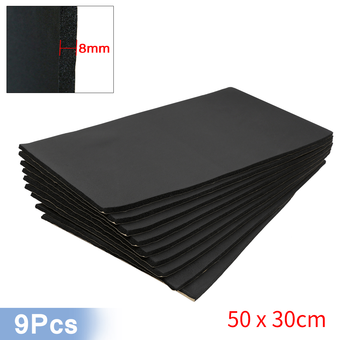 Uxcell-manta isolante de calor e som automotivo, 12 ou 50cm x 30cm, isolamento da temperatura, impermeabilização: 8mm 9pcs Cotton