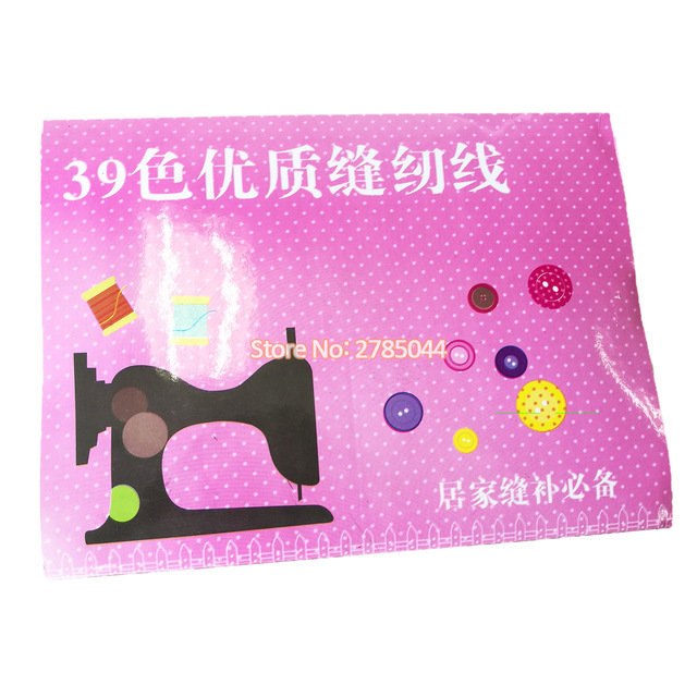 Sanbest 39pcs 200 Yards/ Spool Mixed Colors Polyester Sewing Thread Set Cowboy Thread Handwork Crafting Overlocking DIY TH00016: pink