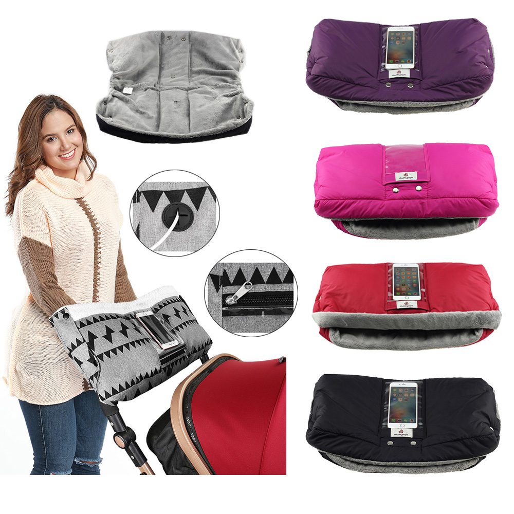 Baby Stroller Gloves Winter Pram Hand Muff Waterproof Pram Accessory Mitten Baby Buggy Clutch Cart Thick Gloves