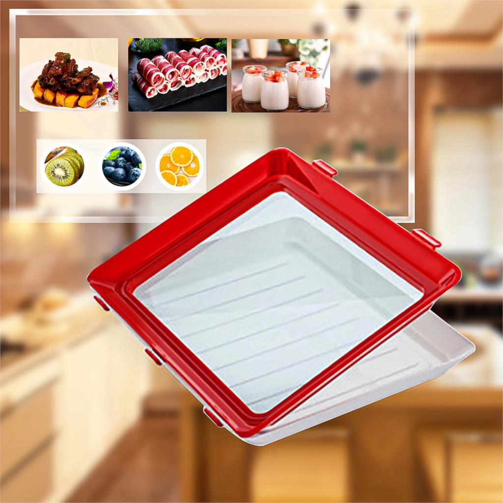 Kitchen Vacuum Preservation Tray Food Fresh Keeping Box with Lid Fresh Spacer Organizer Food Preservate Food Storage