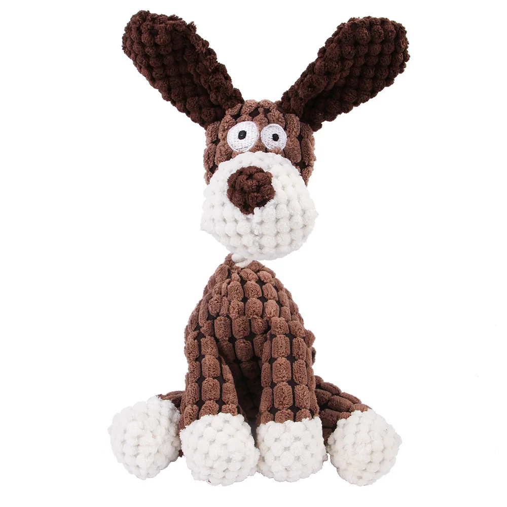Brinquedo de pelúcia para cachorro, burro de pelúcia, brinquedo para cães de estimação, resistente à mordida, brinquedo com casca bb, brinquedos estridentes para cães, produtos para animais de estimação, acessórios para cães: Chocolate