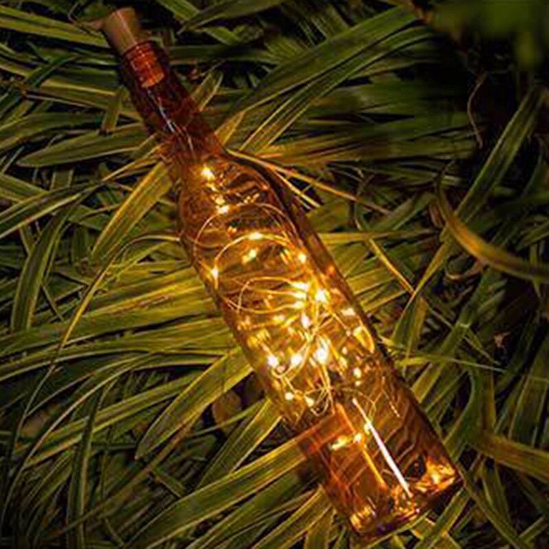 2M 20 LED Mini LED vacaciones cadena botella de luces tapón vidrio artesanal para interior exterior boda Navidad luces Led Decoración