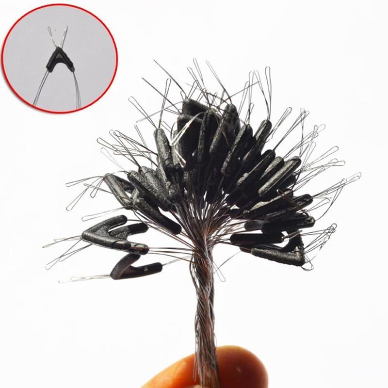 50 bundles of strand splitter, fishing line component splitter, fishing fork, gadgets hook double K2Y7