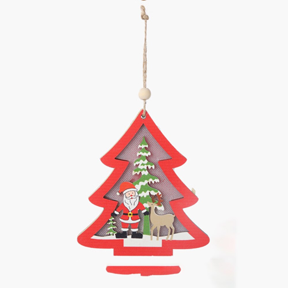 11*10M Kerstboom Hanger Houten Kerst Craft Vormen Decoratie: B